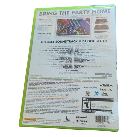 Dj Hero 2 Xbox 360 Video Game By Activision Factory Sealed Brand New  4543dvd - Picture 2 of 2